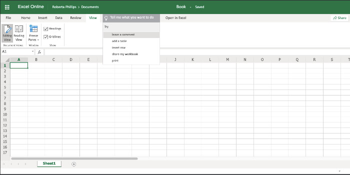 Recensione di Office 365 excel