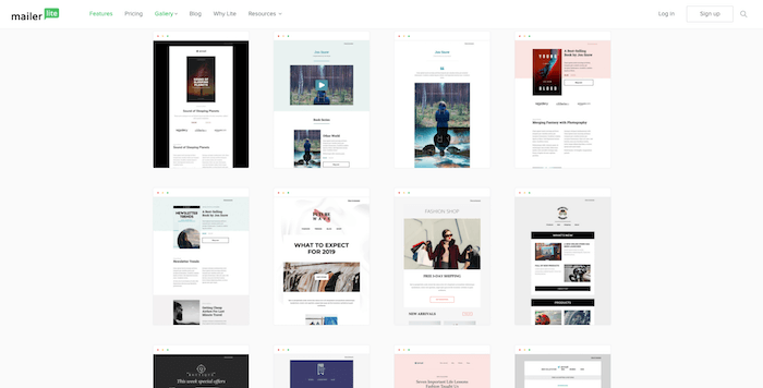 Mailerlite 電子郵件模板
