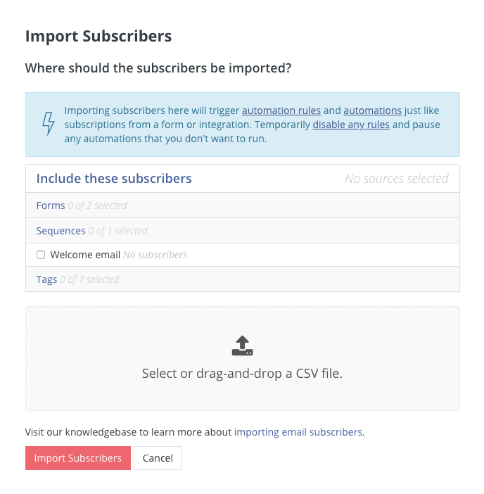 ConvertKit 列表管理