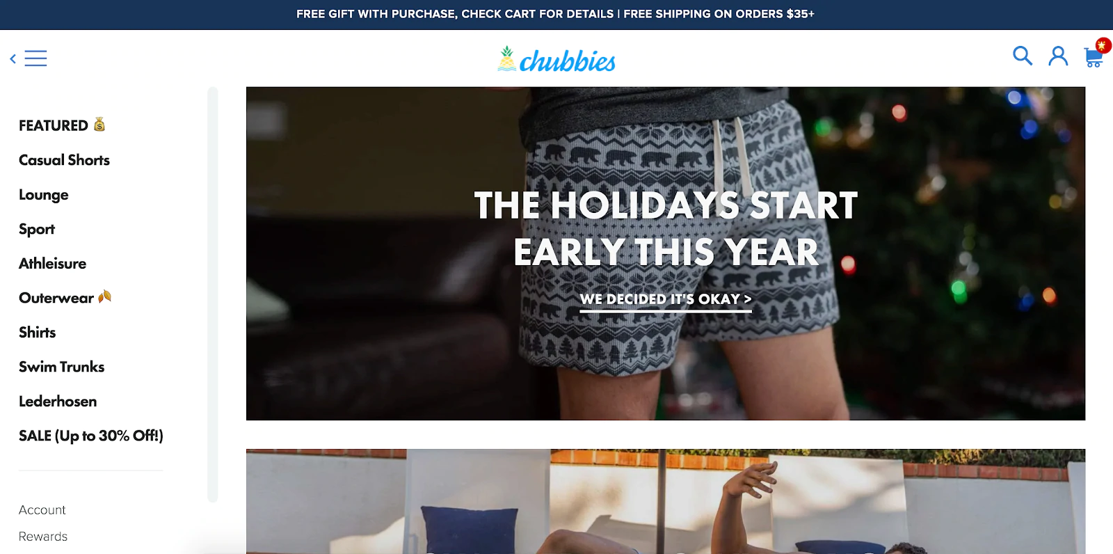 Site en ligne de Chubbies