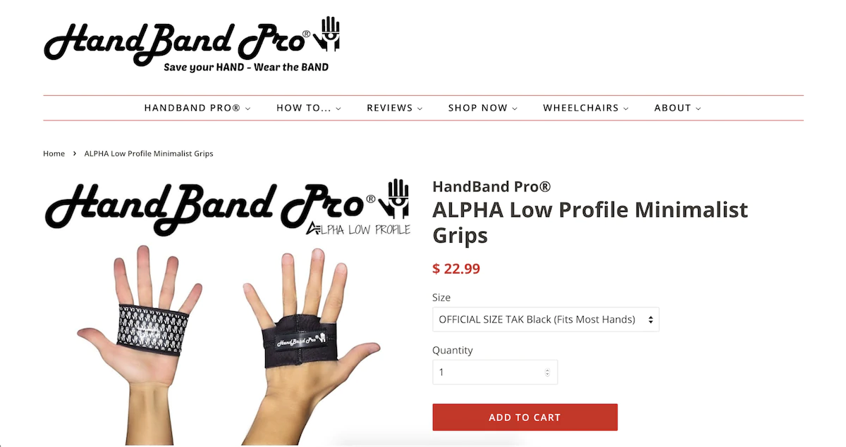 Hand Band Pro vend des produits aux amateurs enthousiastes.