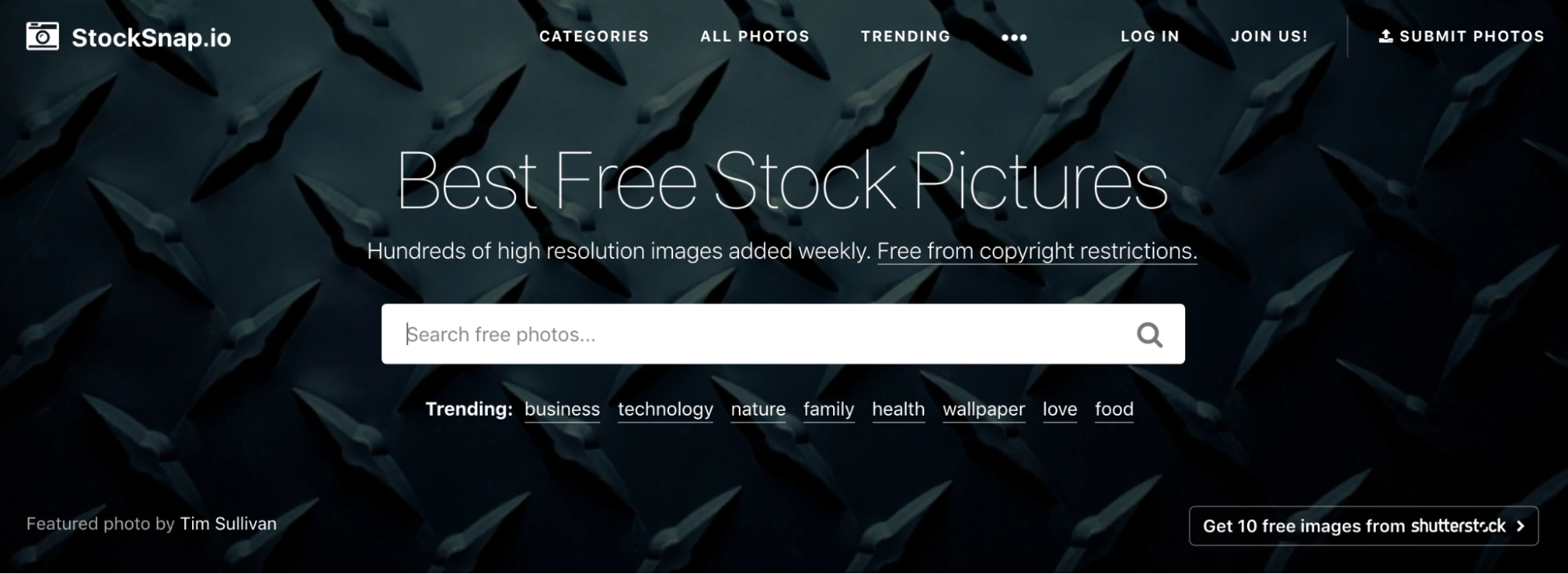 stocksnap.io site gratuit de photos d'archives