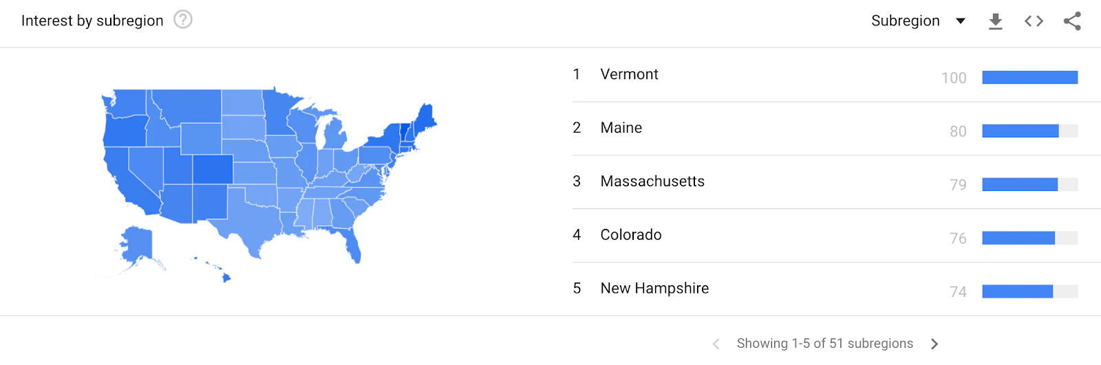 Date geografice în Google Trends