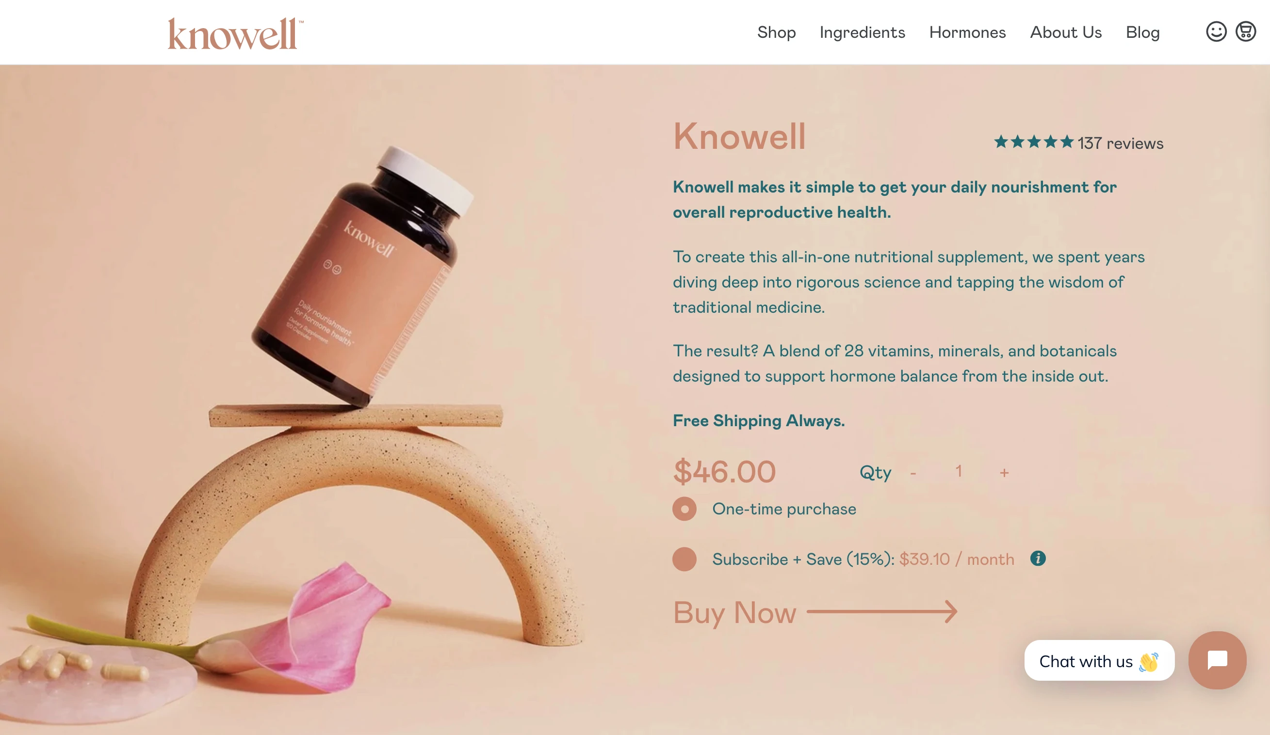 KnowellのWebサイトの製品ページの例。