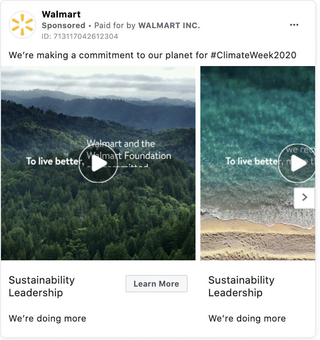 walmart facebook cta