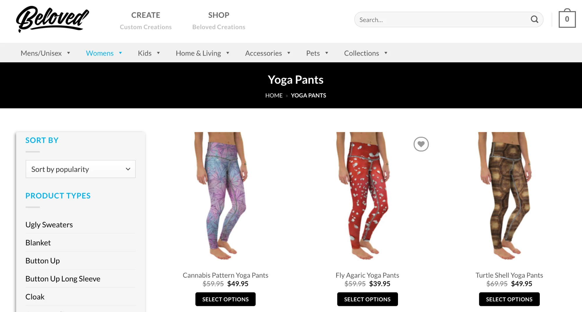 Pantaloni de yoga cu imprimeu peste tot