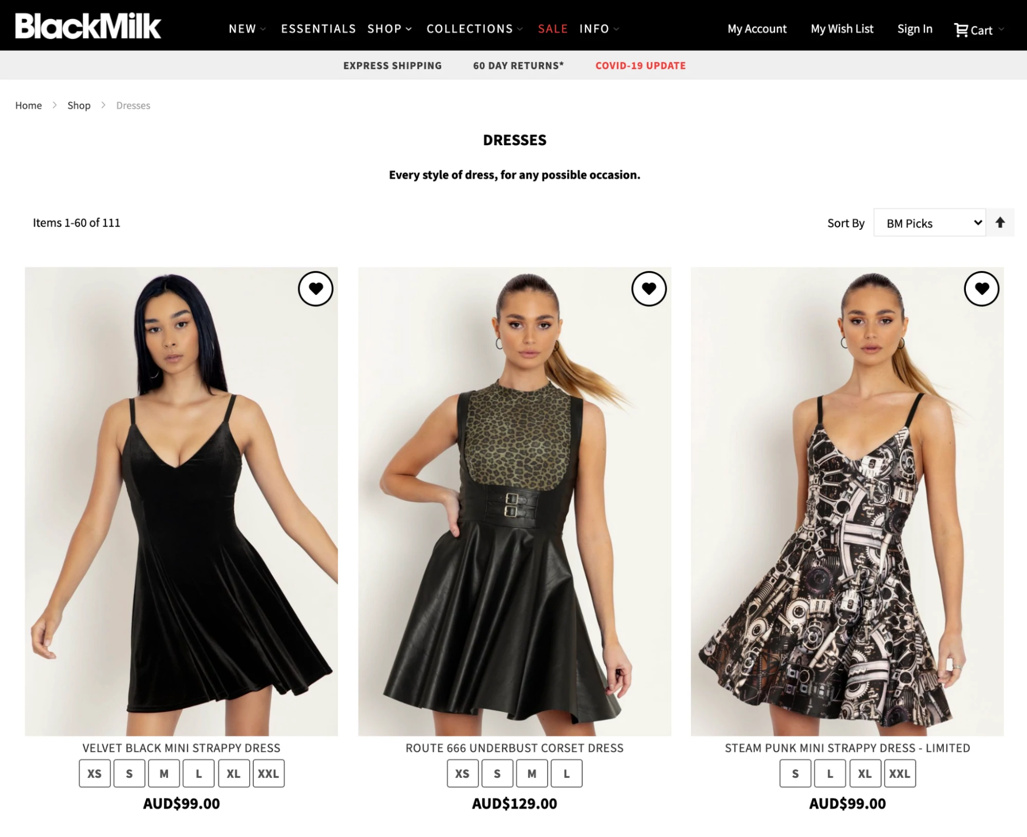 Pagina della categoria BlackMilk