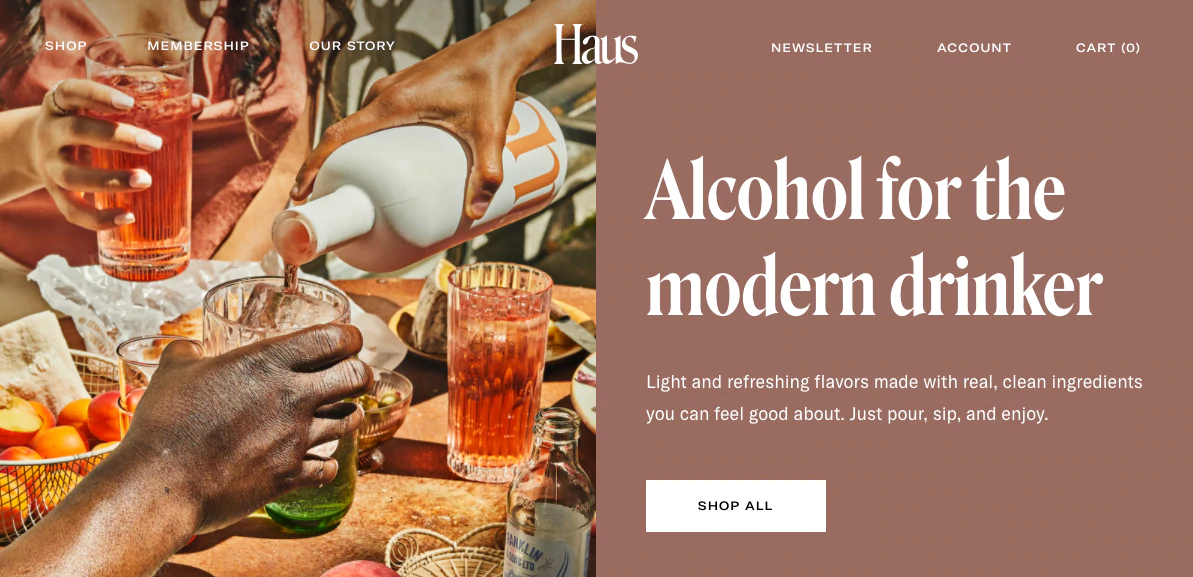 haus-cover-photo-featureing-products-caption-reads-alcohol-for-the-modern-drinker