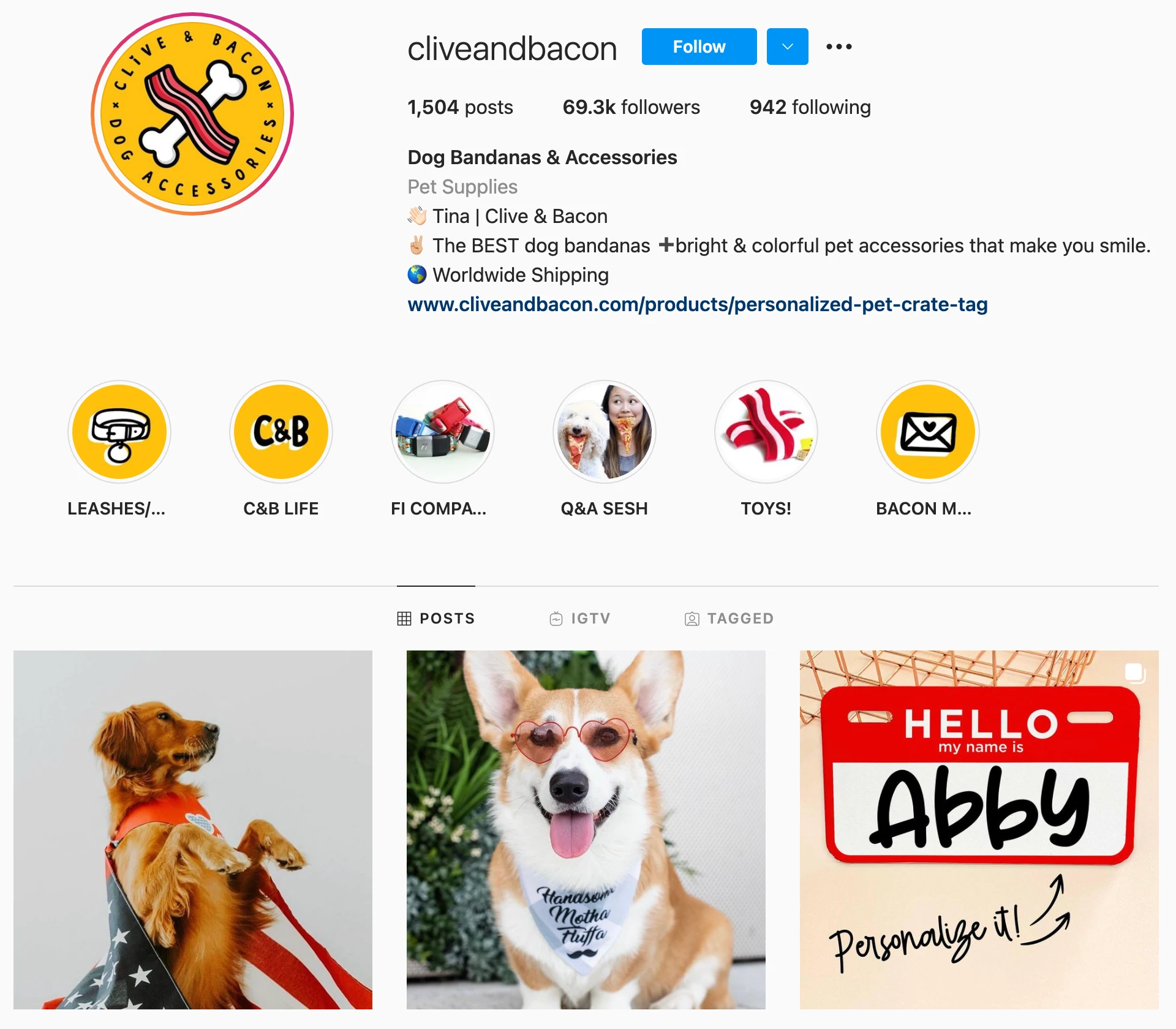 instagram clive et bacon