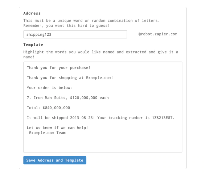 zapier email parser