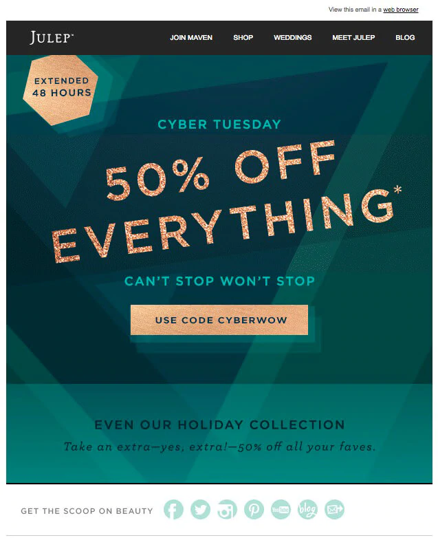 Black Friday announcement email template