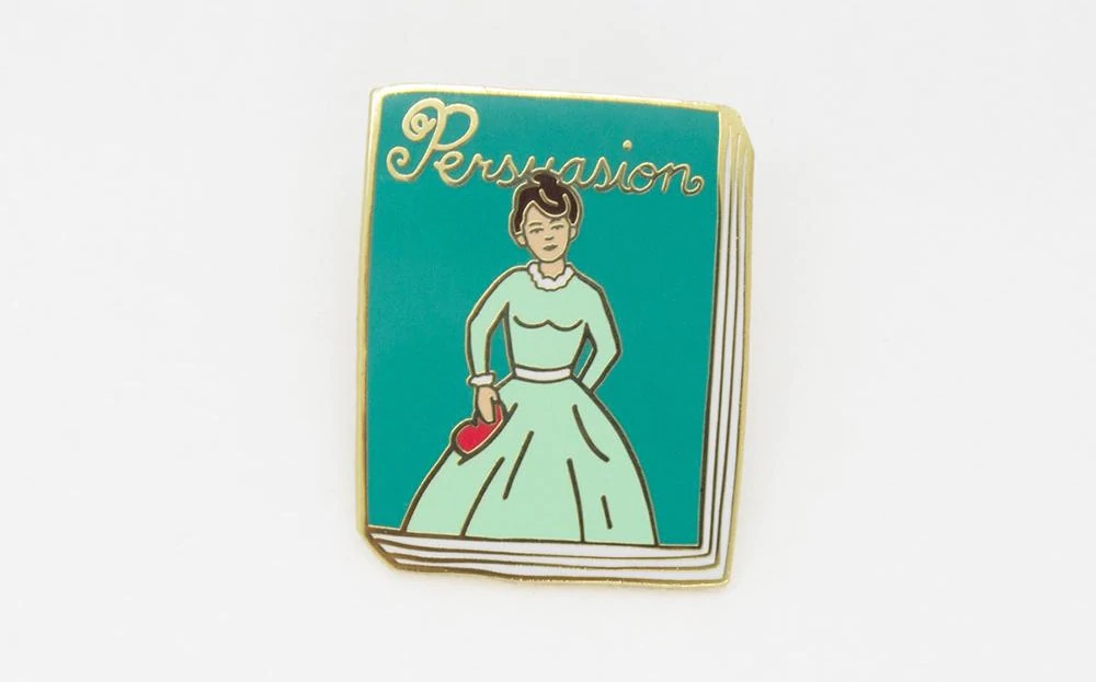 broche de livro de Jane Austen