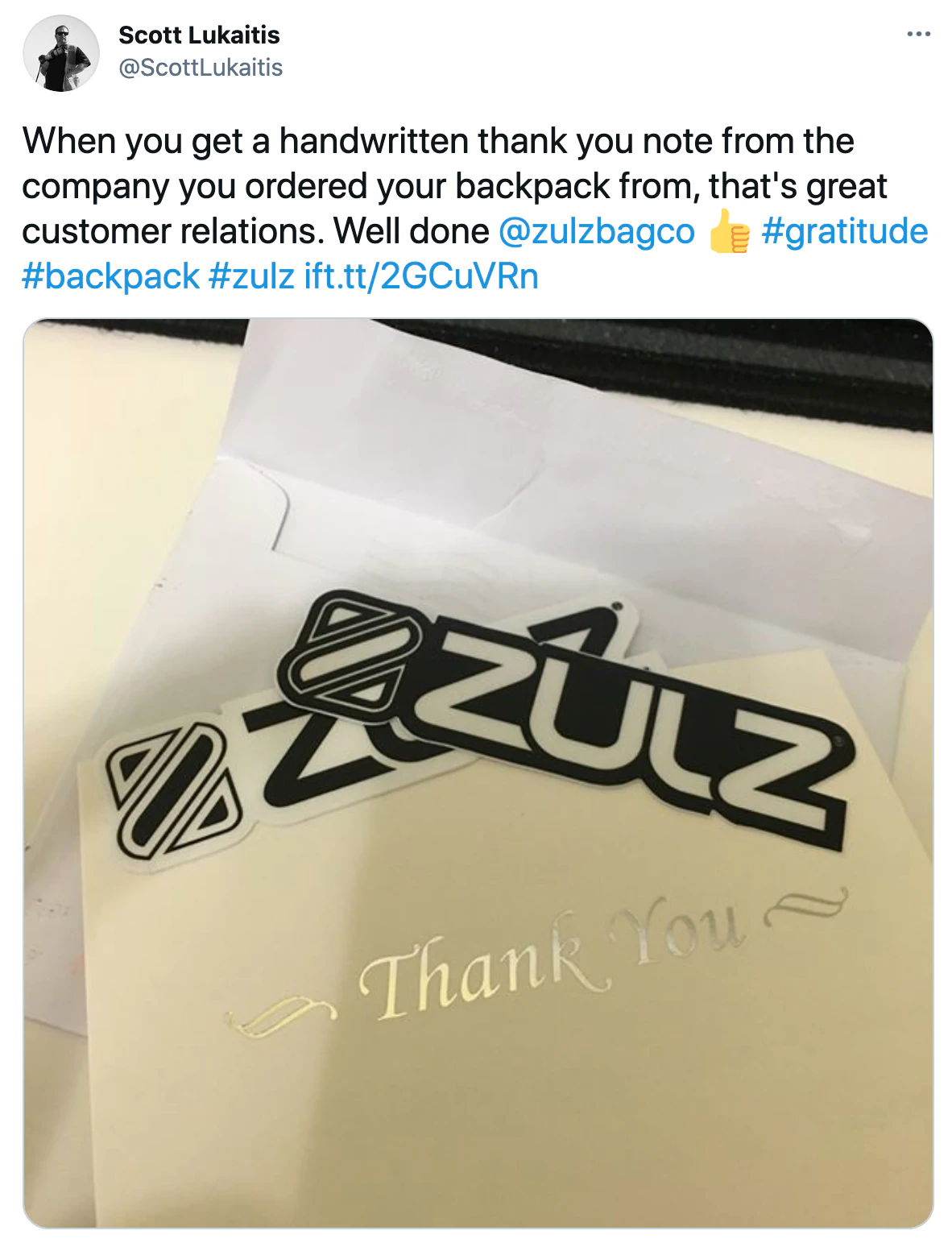 Surat sambutan dari ZULZ Bag Co