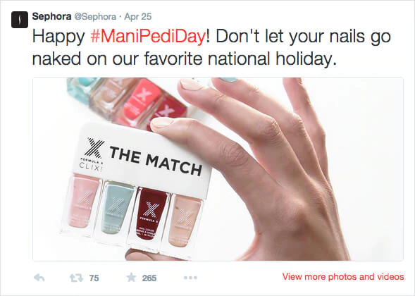 7. Riding Hashtag Wave By Sephora On Twitter