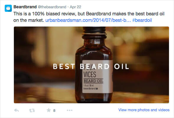 5. Cheeky Self-Promotion By BeardBrand On Twitter