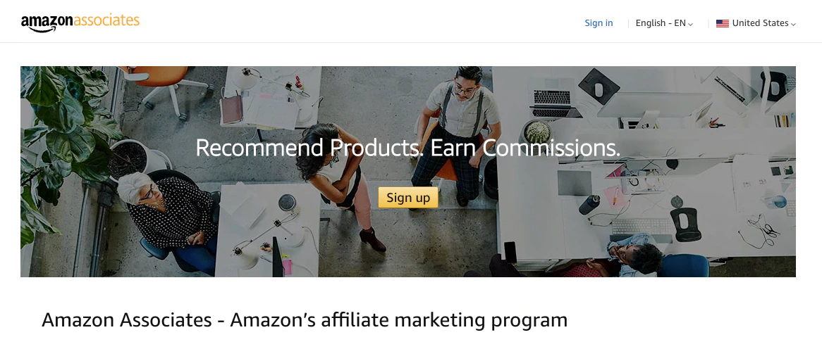 Site afiliado da Amazon