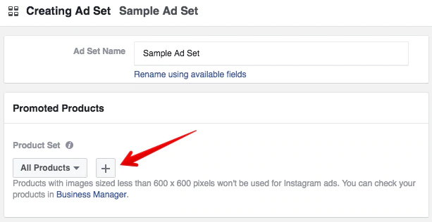 facebook dynamic ads product set