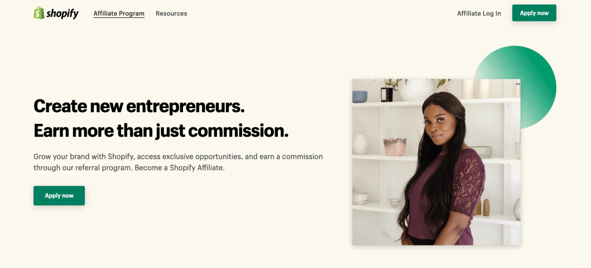 Programme d'affiliation Shopify