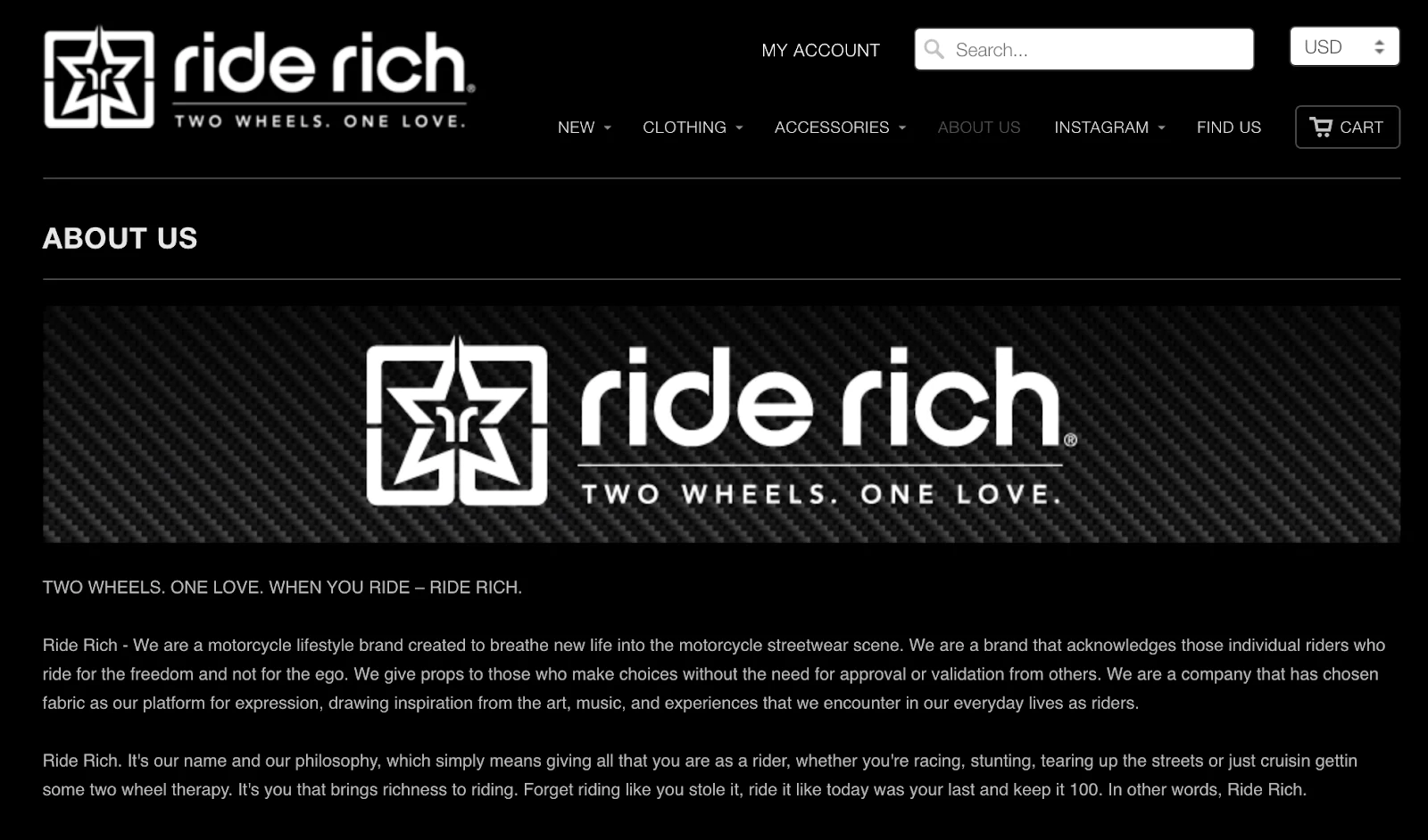 Pernyataan misi Ride Rich