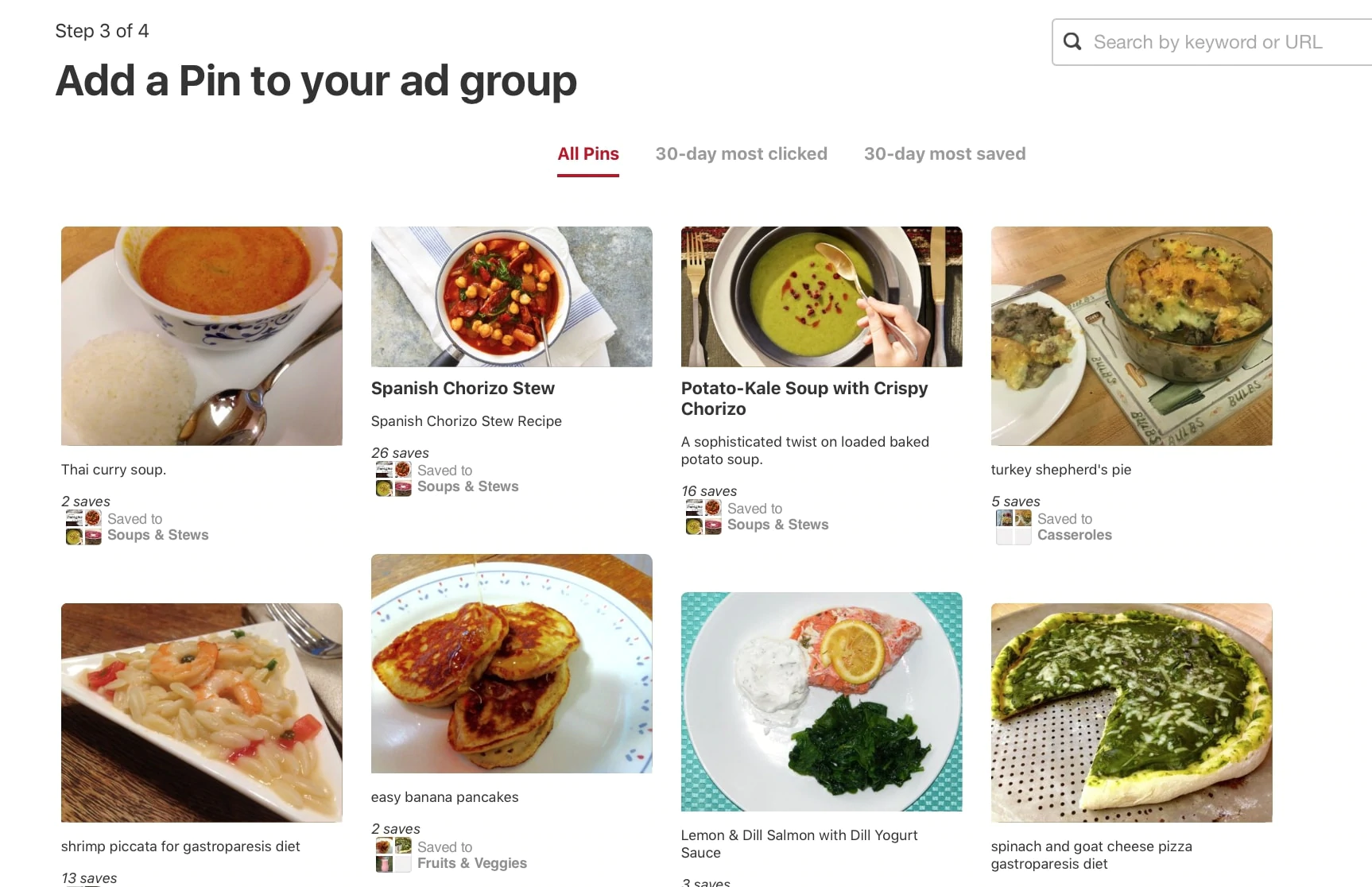 iklan pinterest memilih pin Anda