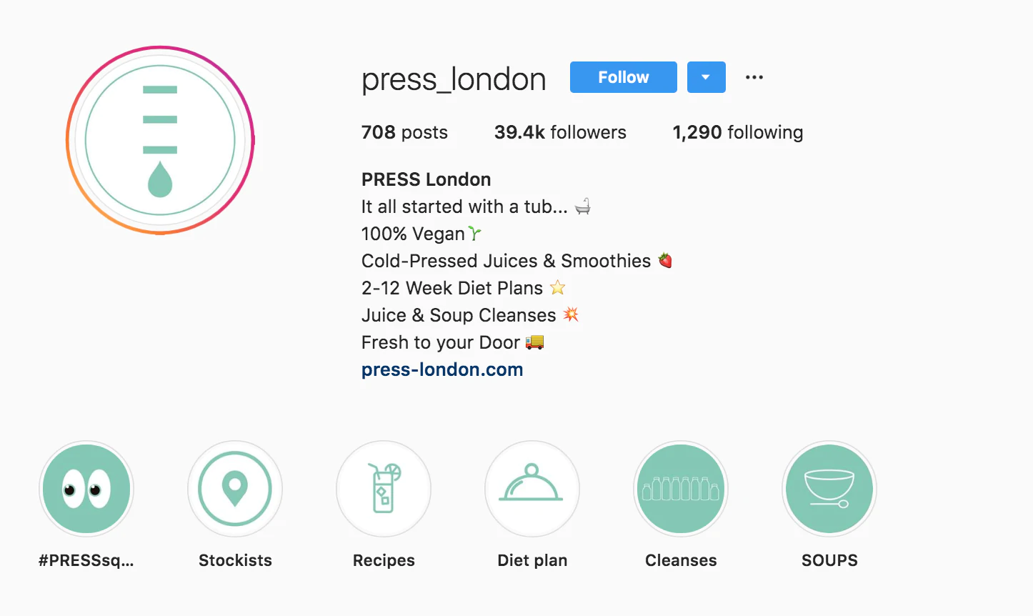 Stampa Londra Instagram Bio