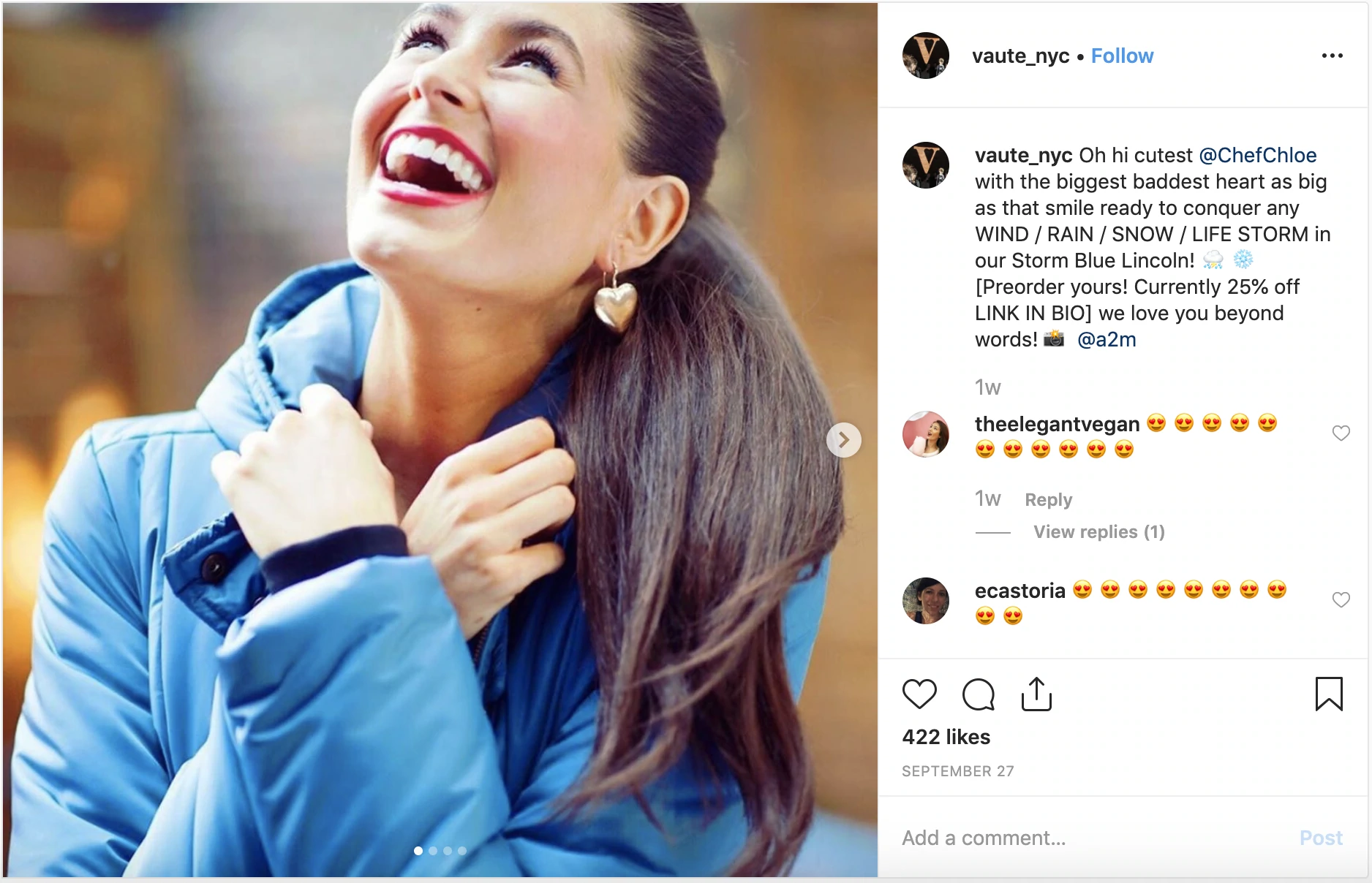 Écrire des légendes Instagram pour l'hiver est un bon moyen de mélanger votre marketing Instagram en faisant une pause dans la programmation habituelle avec quelque chose d'opportun.