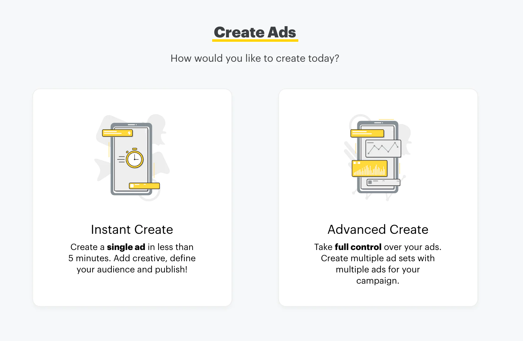 membuat iklan snapchat langkah 2