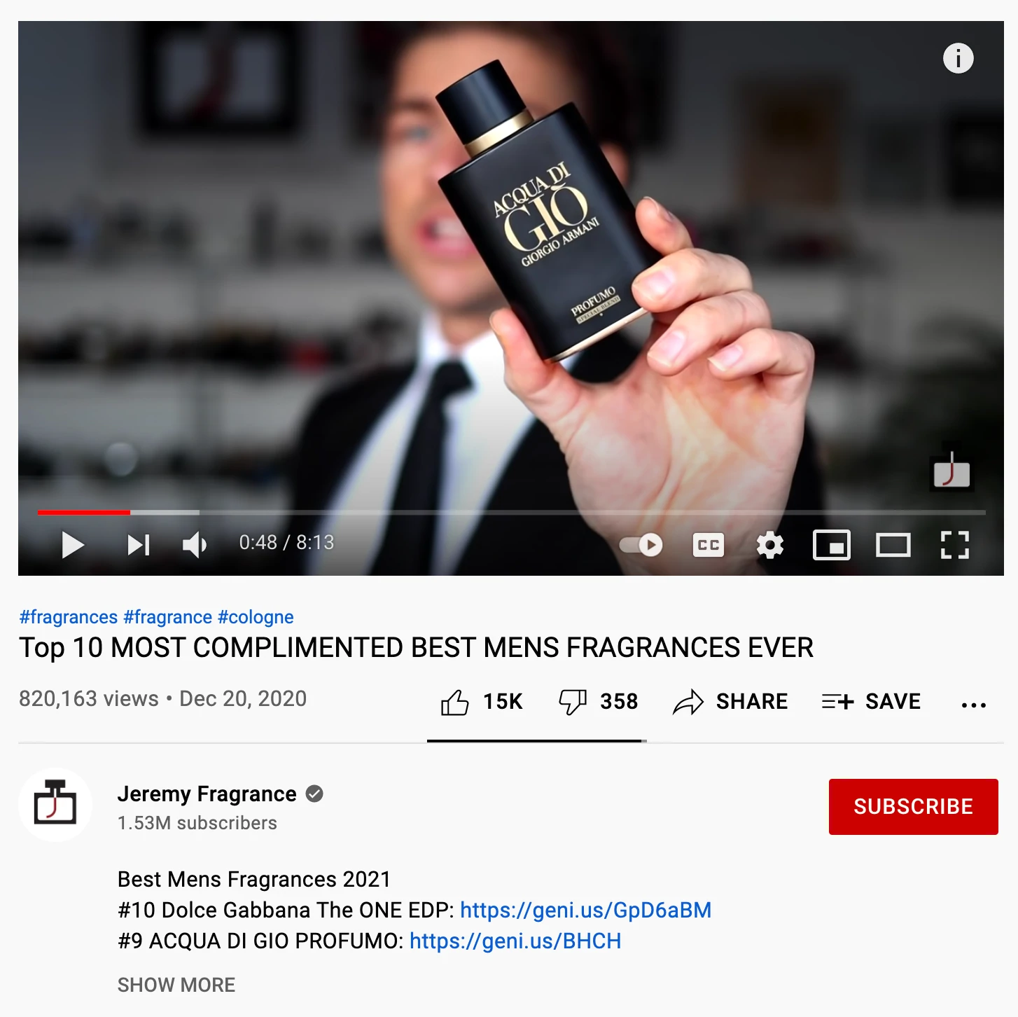 Ulasan saluran YouTube dan contoh studi kasus tentang bagaimana hal ini dilakukan dengan melihat Jeremy Fragrance