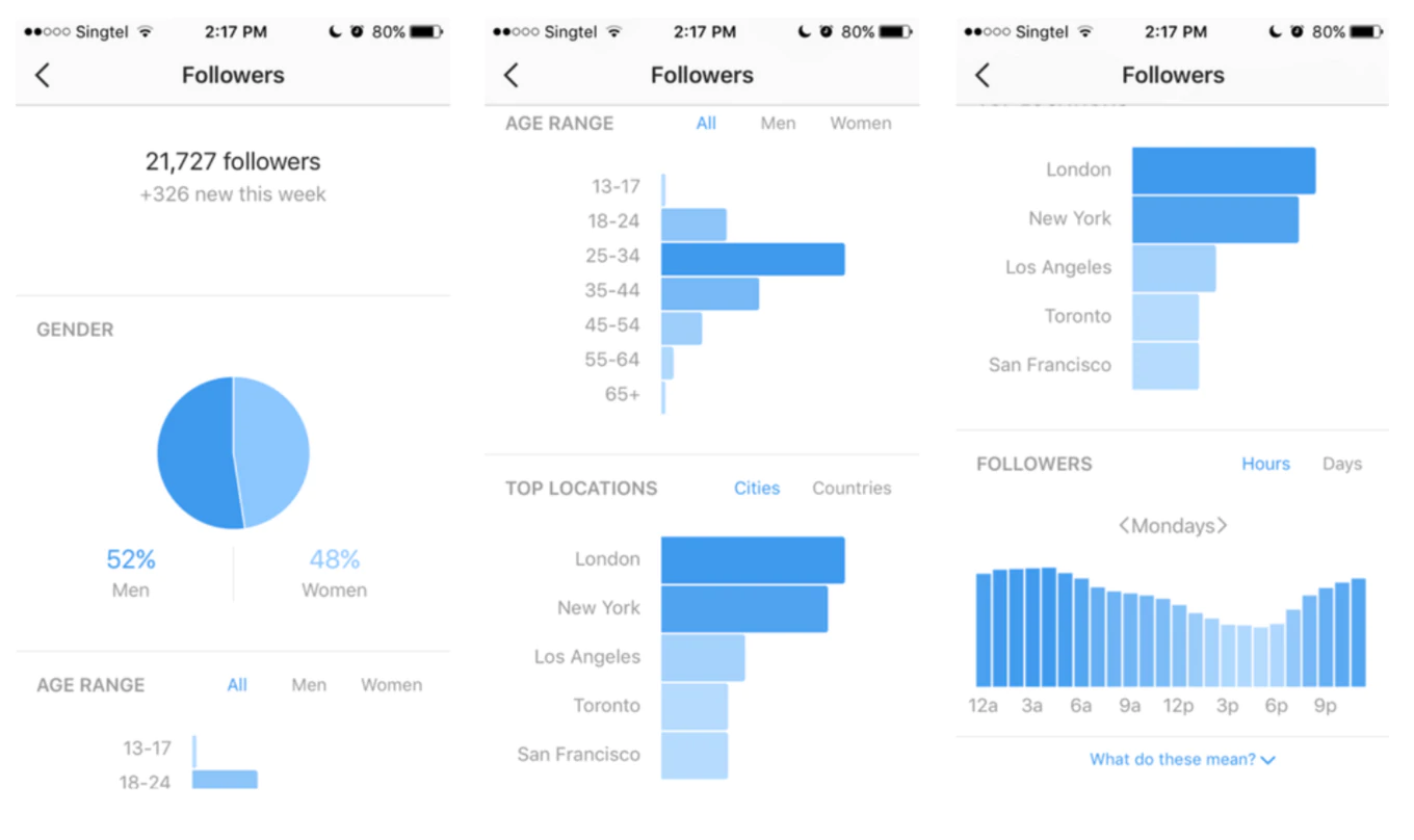 grafik analitik instagram