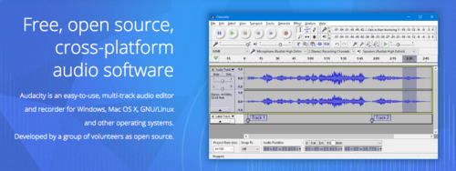 Pagina iniziale di Audacity