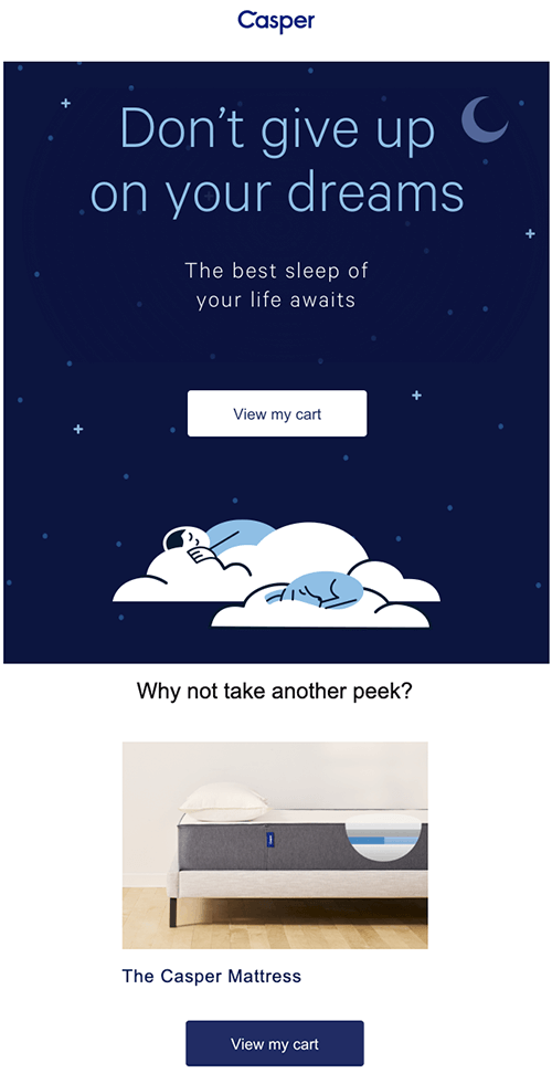 Premier e-mail de Casper