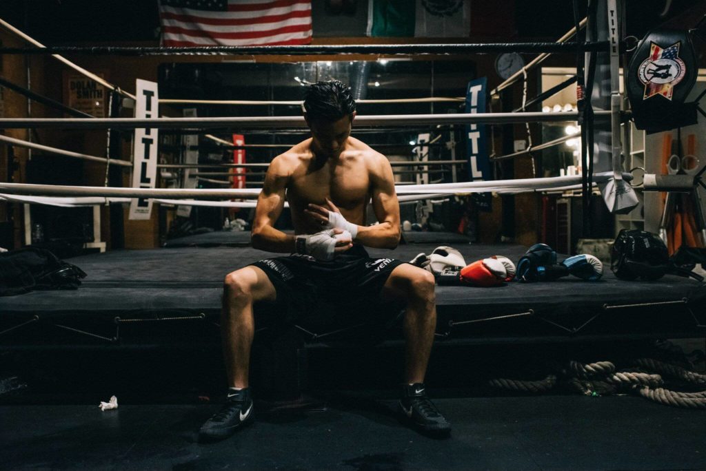 Johnny Nguyen at a boxing rink