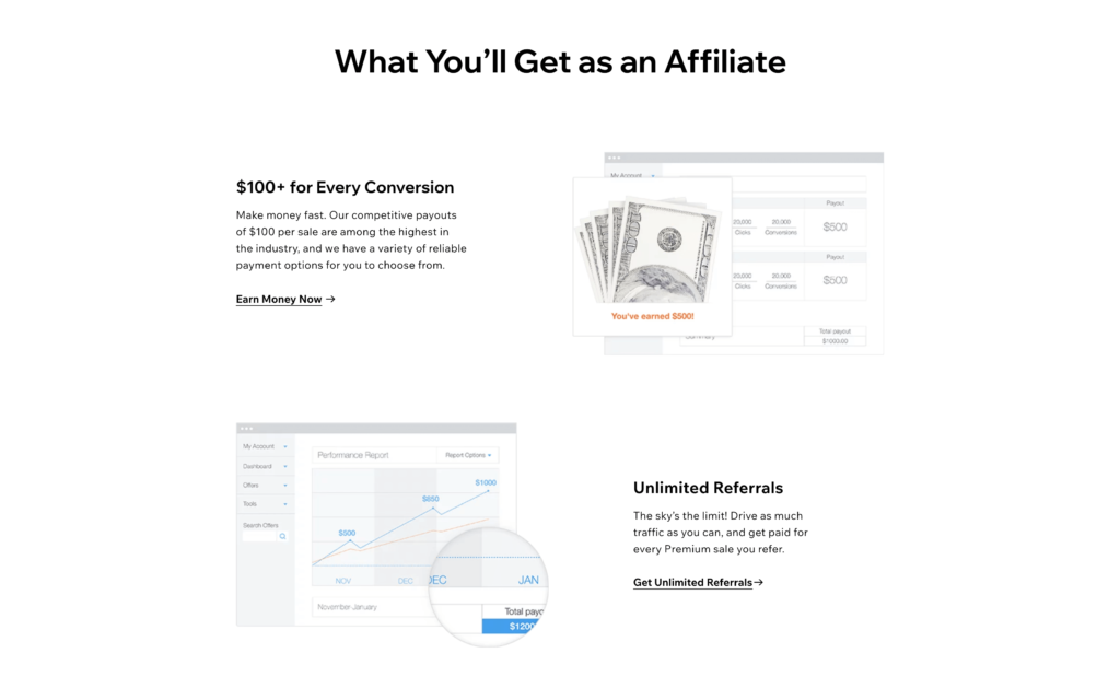 Wix affiliate program