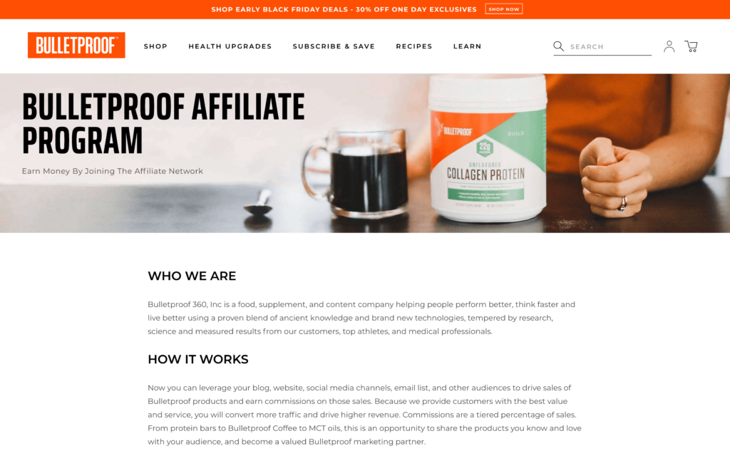 Bulletproof affiliate program