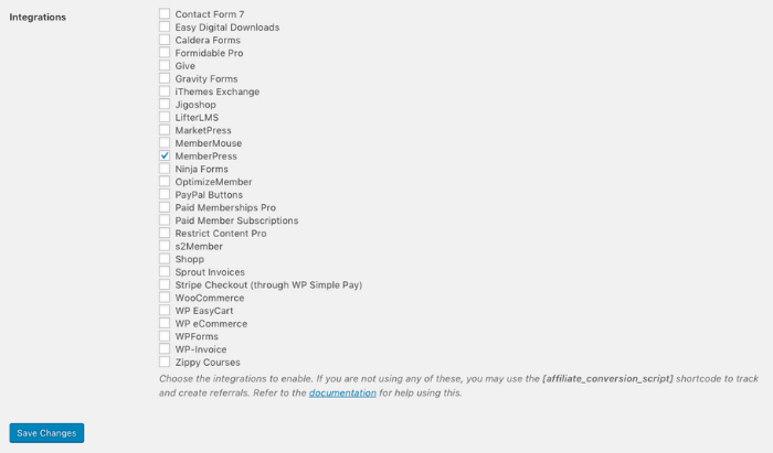 integrating the best affiliate software for MemberPress