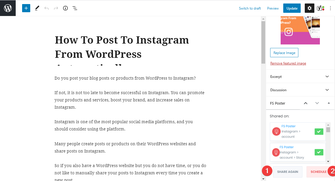 Cara Posting Otomatis Ke Instagram Dari WordPress Menggunakan FS Poster