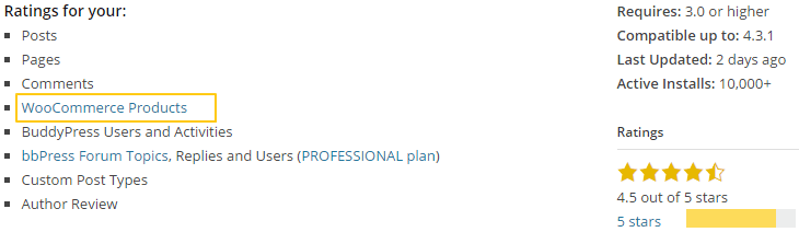 Copia RatingWidget menționează compatibilitatea WooCommerce, deoarece oamenii vor uita ei înșiși de această problemă
