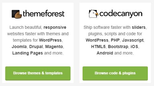 ThemeForestまたはCodeCanyon