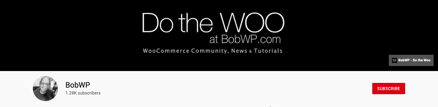 قناة DotheWoo BobWP WooCommerce على YouTube