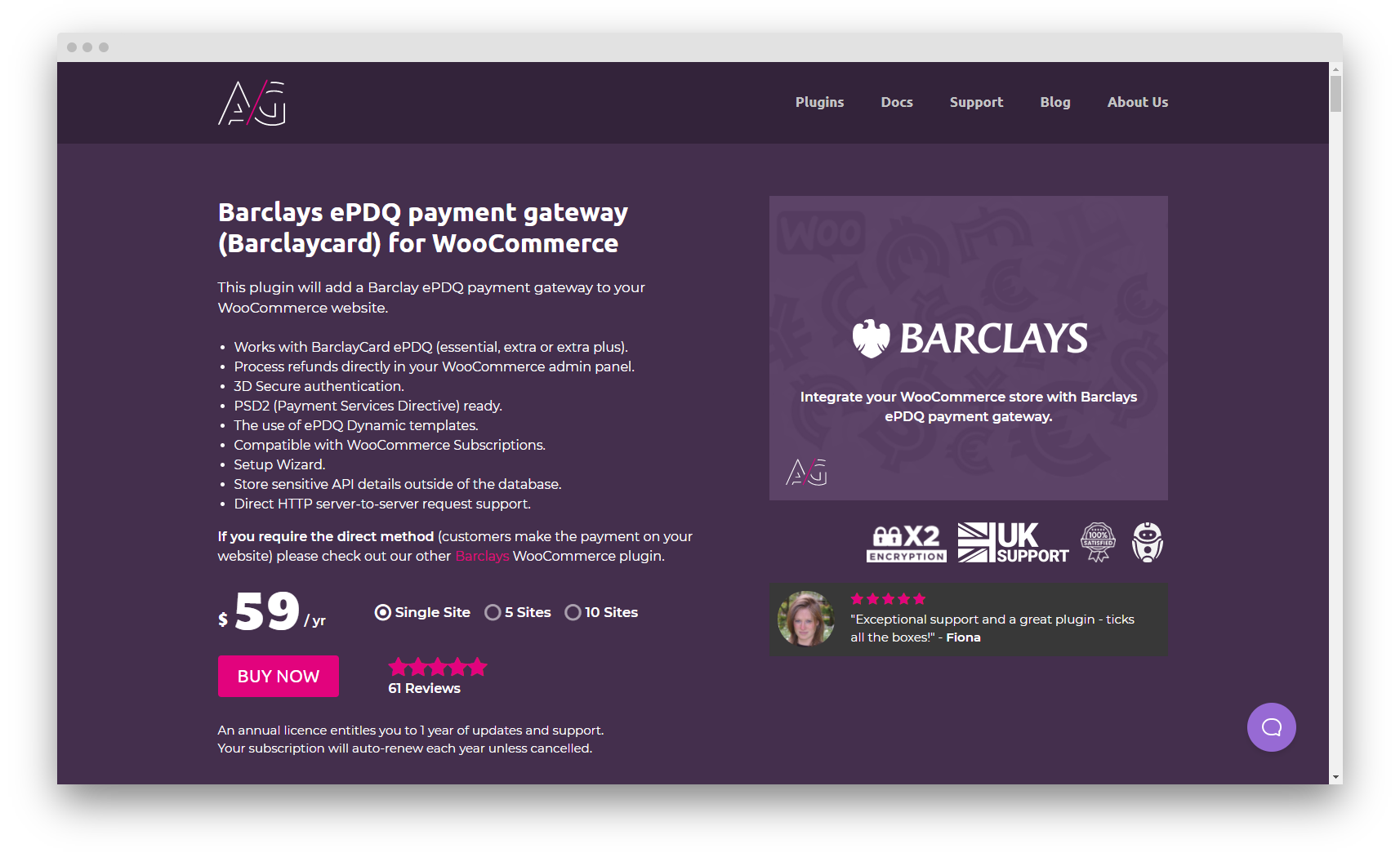 Strona docelowa Barclays ePDQ Payment Gateway dla wtyczki WooCommerce