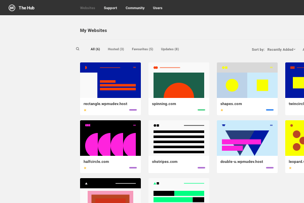 WPMU DEV The Hub - I miei siti web