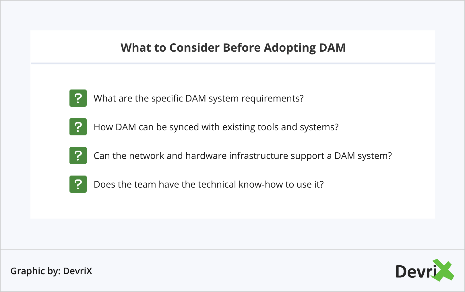 DAMを採用する前に考慮すべきこと