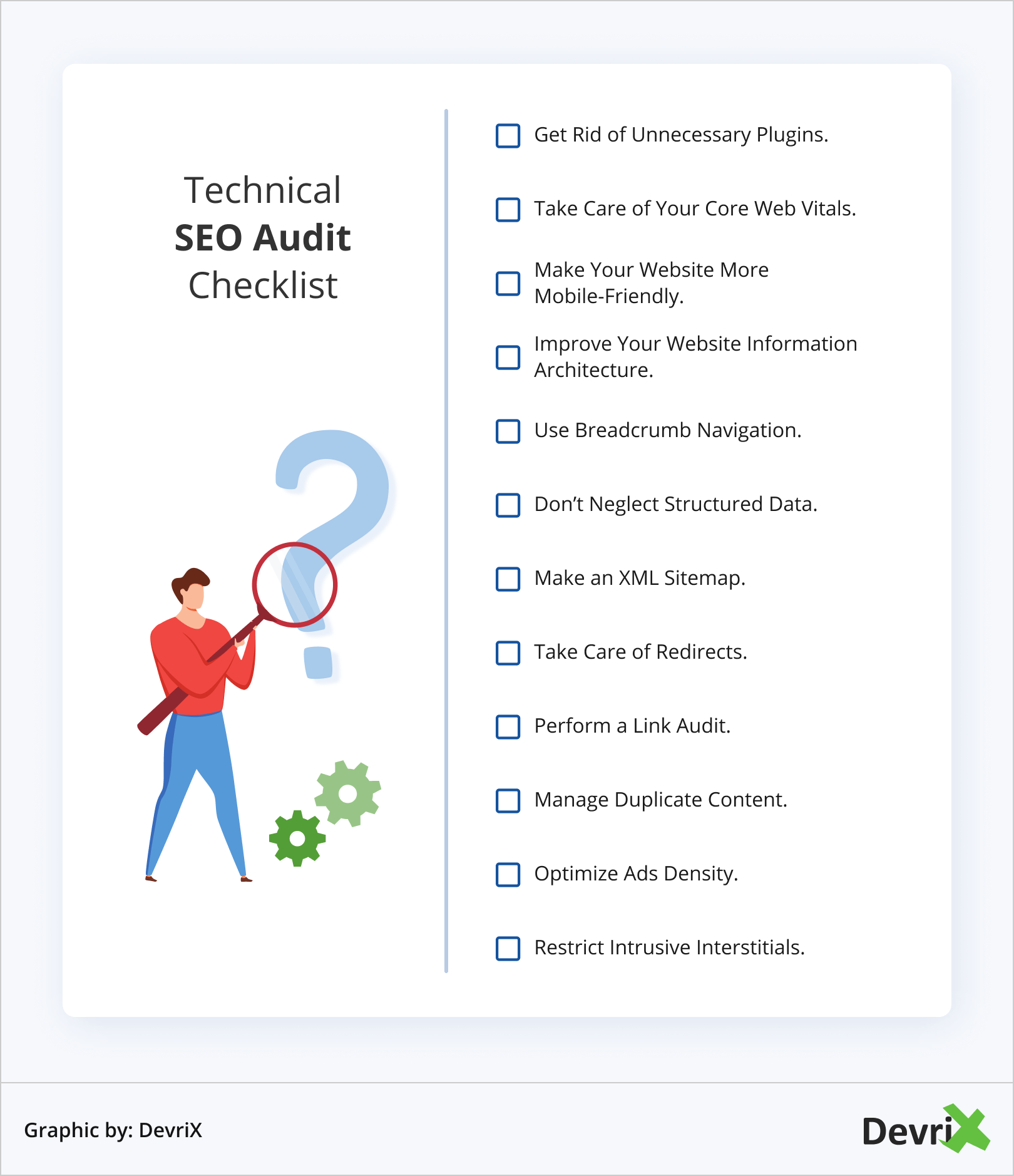 Lista de verificação de auditoria técnica de SEO