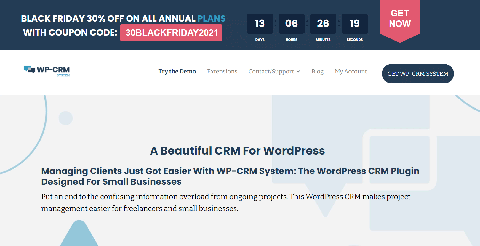 WP-CRM 黑色星期五特賣 2021