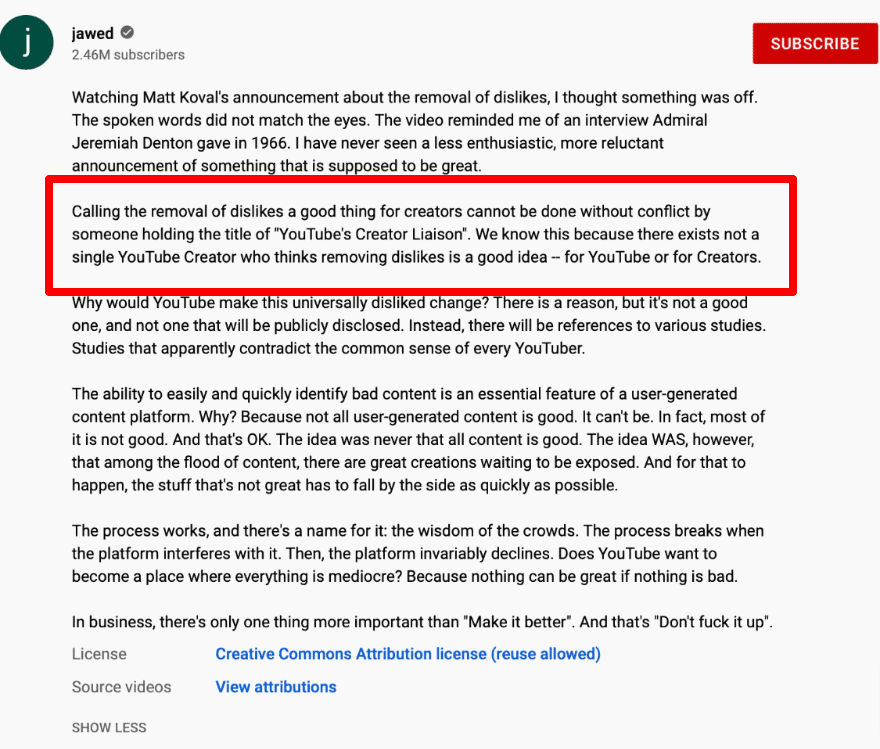 comentários do youtube de mandíbula