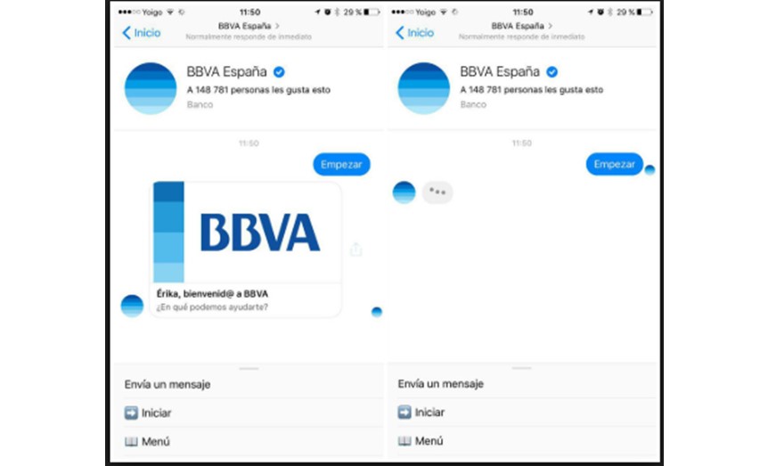 Chatbot de BBVA.