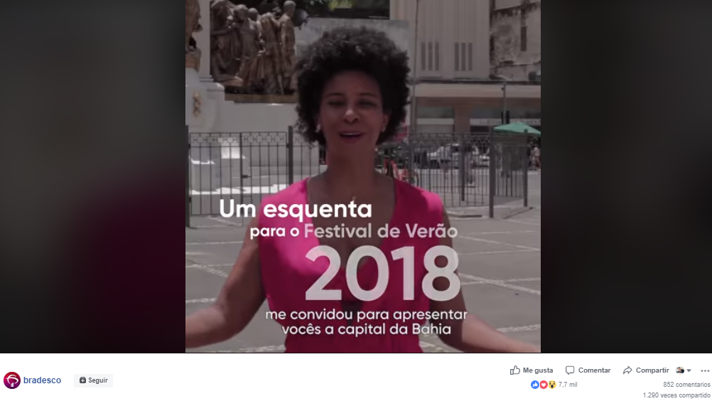 Kreasi musik Anuncio de Festival oleh Bradesco di Facebook.