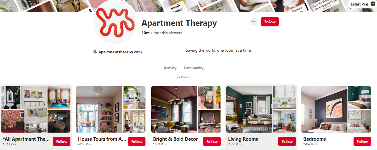 planches pinterest de thérapie d'appartement