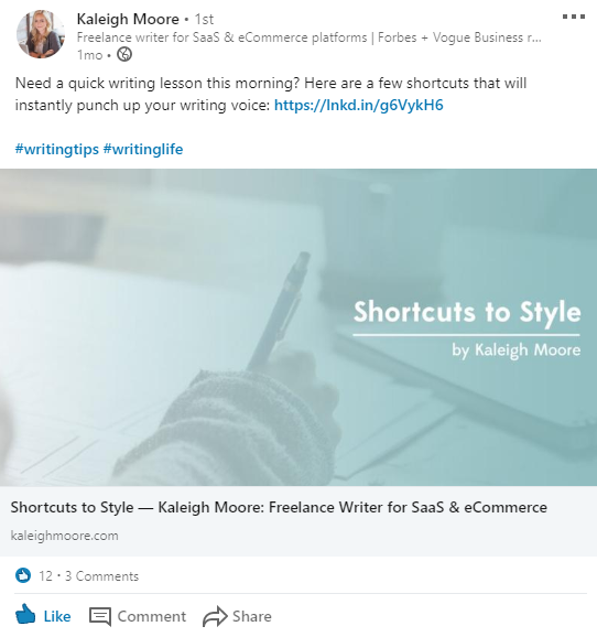 Associez votre contenu sur LinkedIn à des hashtags