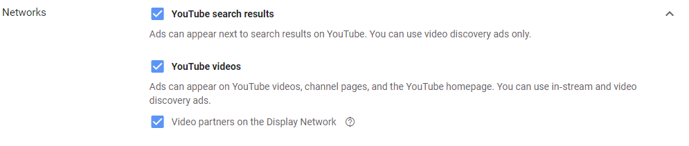 youtube 廣告活動的視頻廣告網絡選擇